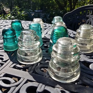 Lot of 10 Glass Insulators