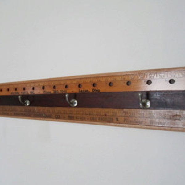 Vintage Yardstick Coat rack