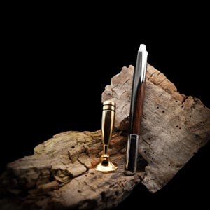 Handgemaakte rollerpen | Makassar ebbenhout | Luxe houten pen | Navulbare balpen | Executive-cadeau