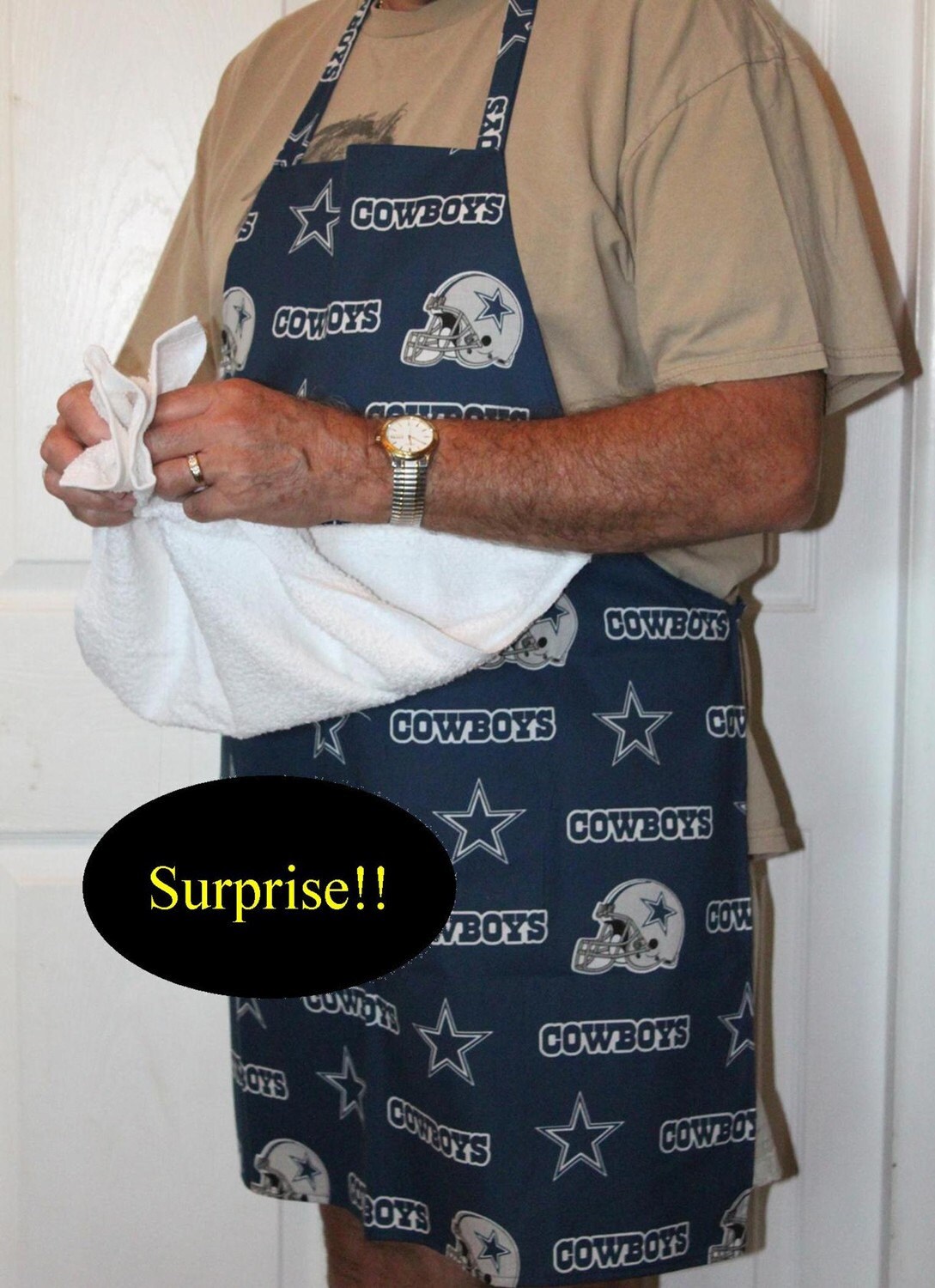 Dallas Cowboys Apron w/ Penis Hidden Under Attached Towel | Etsy
