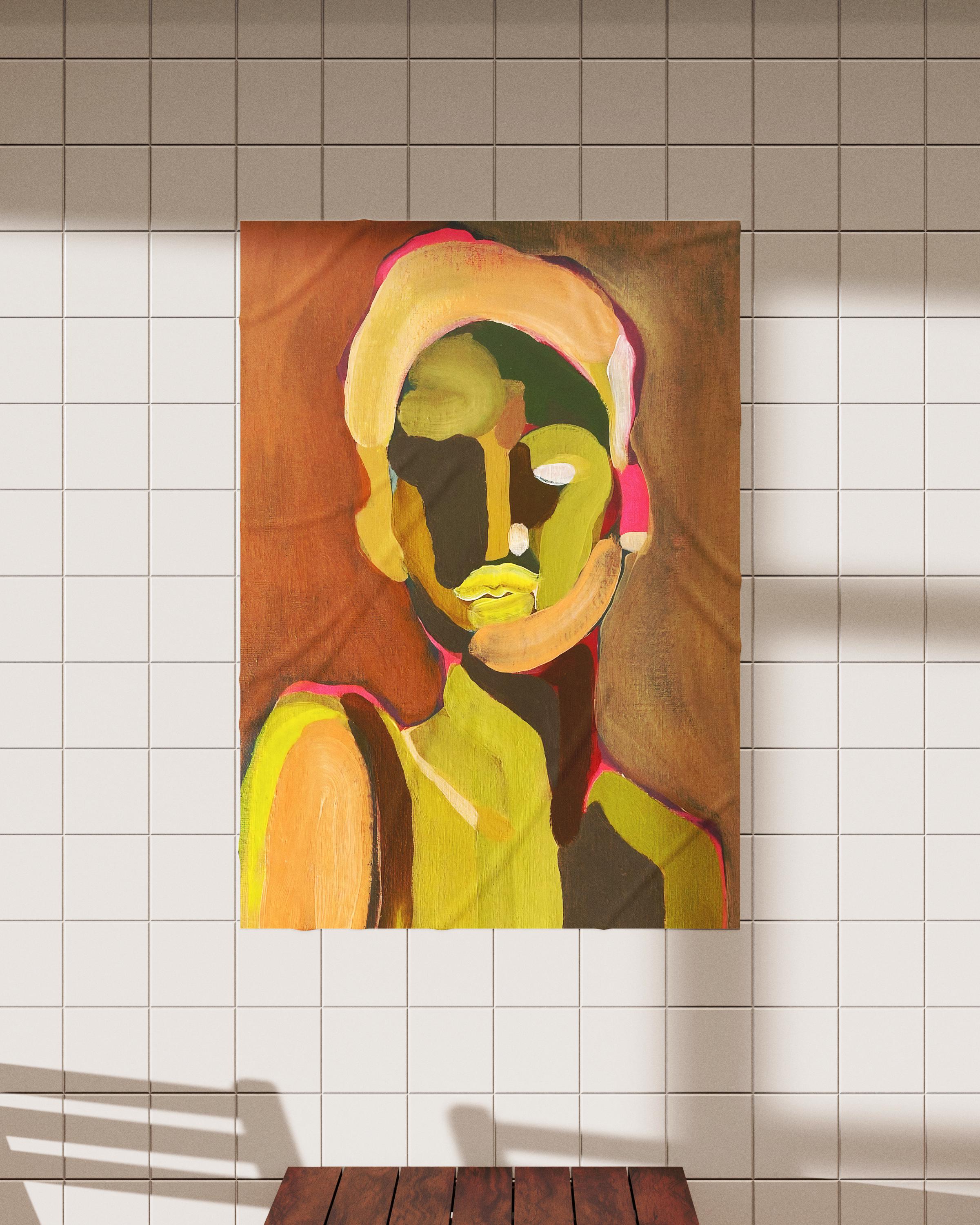 Abstract Modern Woman Portrait Print Digital Download Minimalist ...