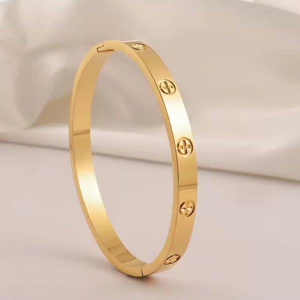 18k vergoldet Armreif Armband Cuff Ketten Nickel frei