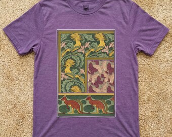 Birds, Butterflies, and Kangaroos of T-Shirt (Maurice Pillard Verneuil, Lithograph, 1897)