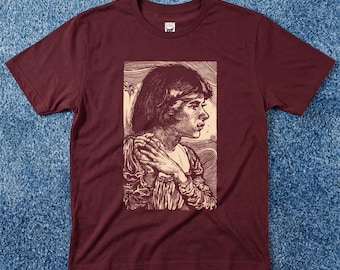Portrait of an Unknown Woman T-Shirt (Johannes Josephus Aarts, Woodcut, Late 19th/Early 20th c.)