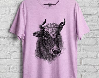 Head of a Cow T-Shirt (Frederik Lodewijk Huygens, Engraving, 19th c.)