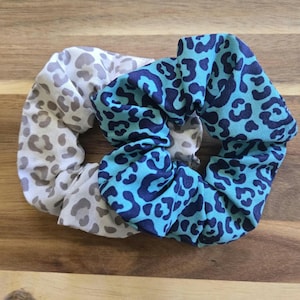 Leopard Print Scrunchies-Handmade Cotton Scrunchies/Animal Print