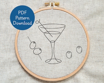 Hand Embroidery Pattern: Beginner Stitch Guide & Hoop Templates (PDF Download)