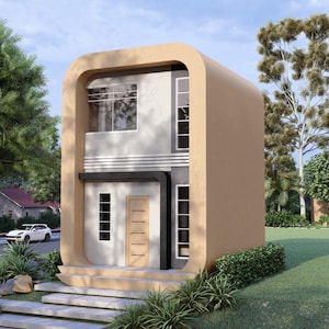 Tiny Modern House Design: 1 Schlafzimmer Kleine Haus Pläne (Digitaler Download)