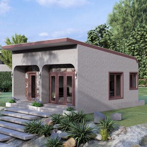 Small Tiny 1 Bedroom | 6x7 Meters | Tiny House Design | FLOORPLAN + ELEVATION