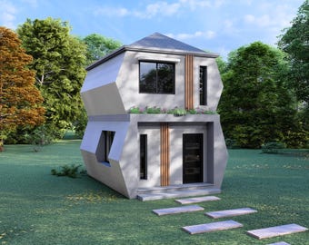 Tiny House Design : 4x6 Meter, 1 Bedroom, 2 storey (Digital Product)