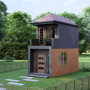 KLEIN Tiny House | Zeer klein huisontwerp (3 x 6 meter) | Klein huis met 1 slaapkamer