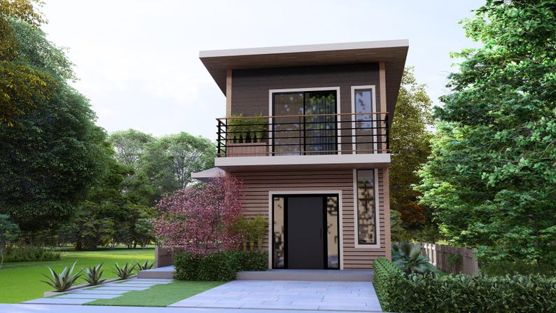 Modern Small House Floor Plan: Two Story, 2 Bedroom (Digital Download) image 10