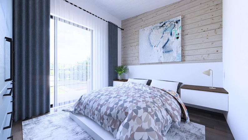 Modern Small House Floor Plan: Two Story, 2 Bedroom (Digital Download) image 5