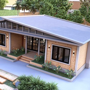 Good House FLOORPLAN + ELEVATION | (7x13 Meters) Modern House Design | 3 Bedrooms