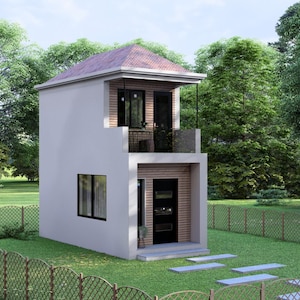 Klein huis | Zeer klein huisontwerp (3 x 6 meter) | Klein huis met 1 slaapkamer