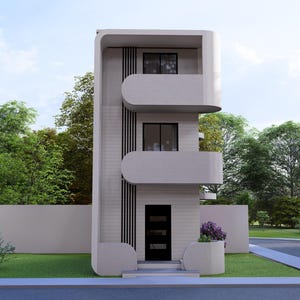 Small House FLOORPLAN + ELEVATION | (4x7 Meters) | Two Storey Tiny House Design | 2 Bedrooms
