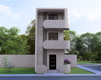 Small House FLOORPLAN + ELEVATION | (4x7 Meters) | Two Storey Tiny House Design | 2 Bedrooms
