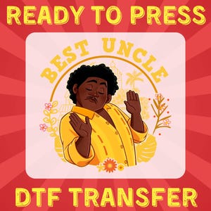 Disney Best Uncle DTF Transfer for T-Shirts | Cool Cartoon Character Design | Ready to Press Heat Transfer for Funny Family Gift Apparel