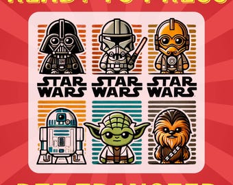Disney Star Wars DTF Transfer, Ready to Press Vinyl