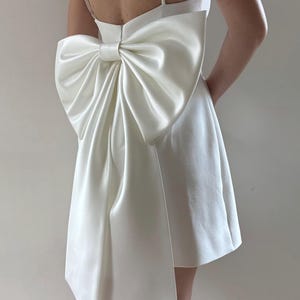 Detachable Oversized Satin Bow for Dress Bridal Back Bow Wedding Dress Accessory Removable Bow Belt