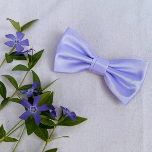 Periwinkle Bow tie , Solid Lavender Tie for Wedding, Men Bow tie, Purple Satin Bow tie, Kid Bow tie, Groom & groomsmen Bowtie, Prom Bow tie