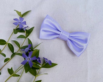 Periwinkle Bow tie , Solid Lavender Tie for Wedding, Men Bow tie, Purple Satin Bow tie, Kid Bow tie, Groom & groomsmen Bowtie, Prom Bow tie