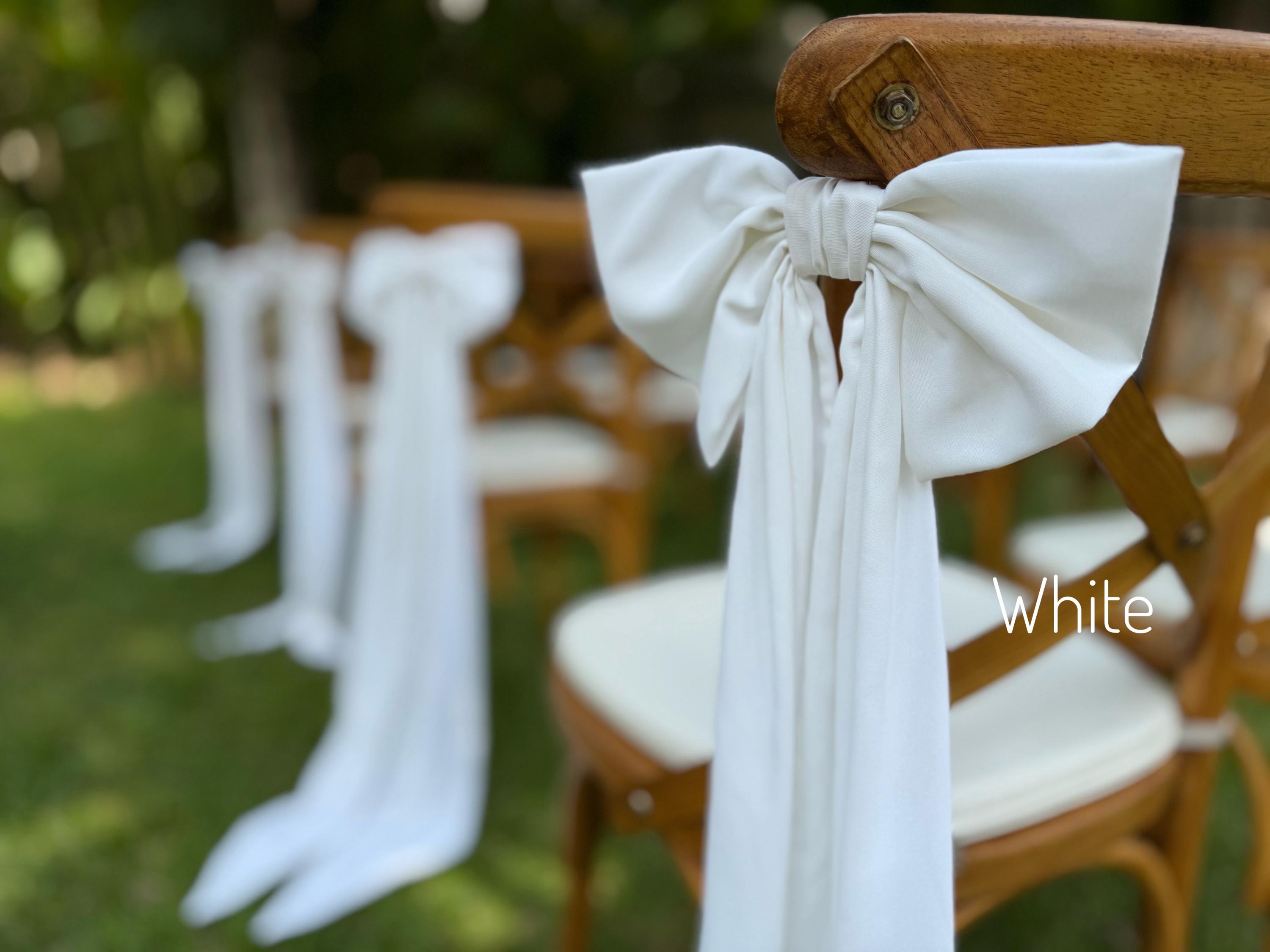 Fiocchi per Sedie da Chiesa con Lunghe Code in Tulle