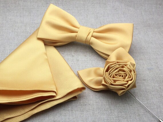 light gold bow tie