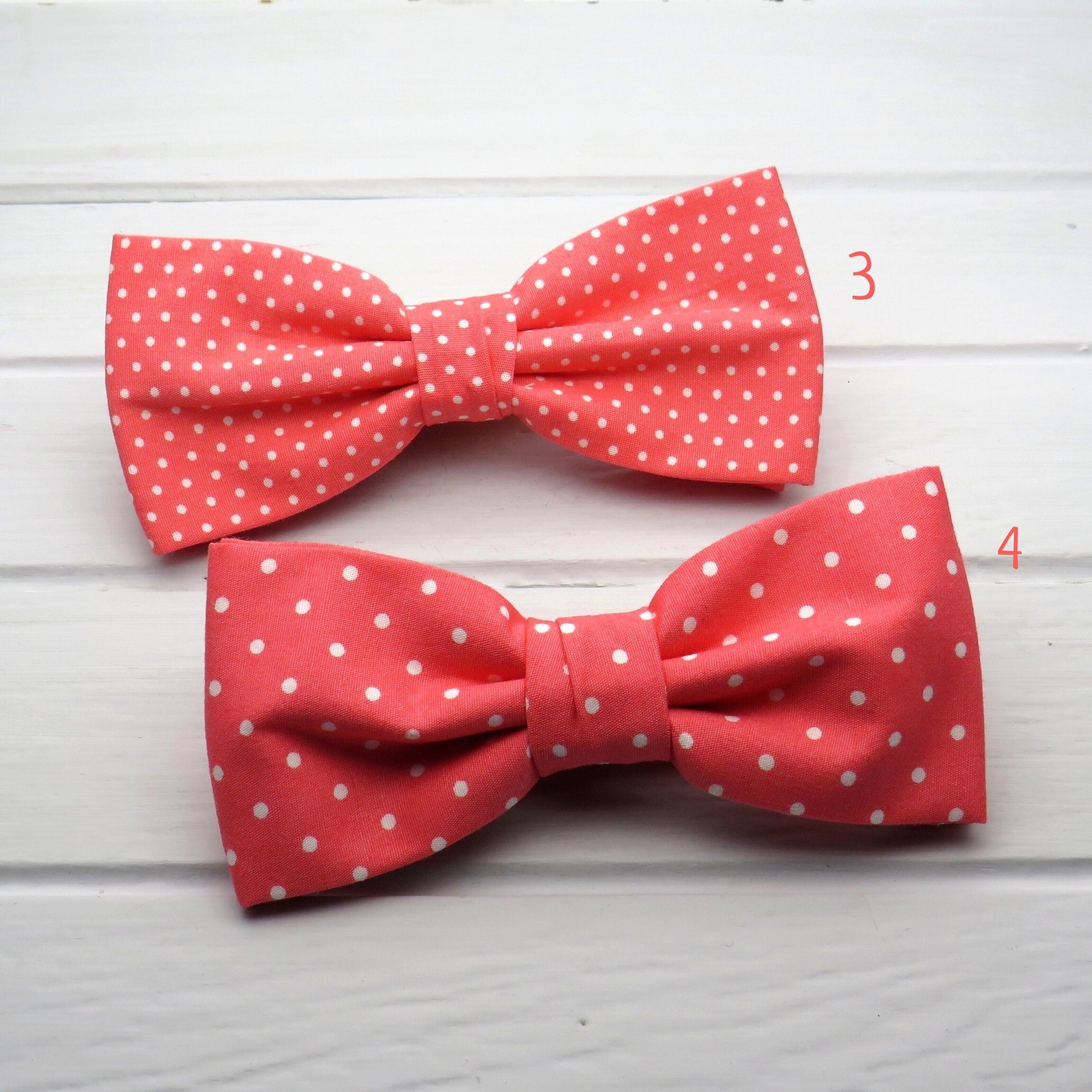 Coral Men Bow Tie Pre Tied Bowtie for Wedding Groomsmen Groom Etsy UK