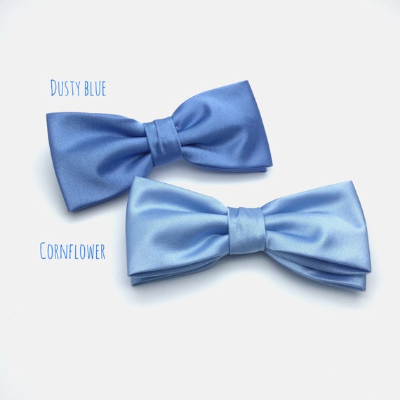 Cornflower Herringbone Kids Bow Tie Cornflower Herringbone Kids Bow Tie