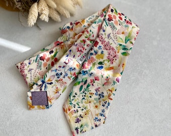 Floral Kid Necktie Wildflower Tie for Kid Watercolour Floral Wedding Tie Toddler Boy Floral Pre Tied Necktie Pageboy Neck Tie Ring Bearer