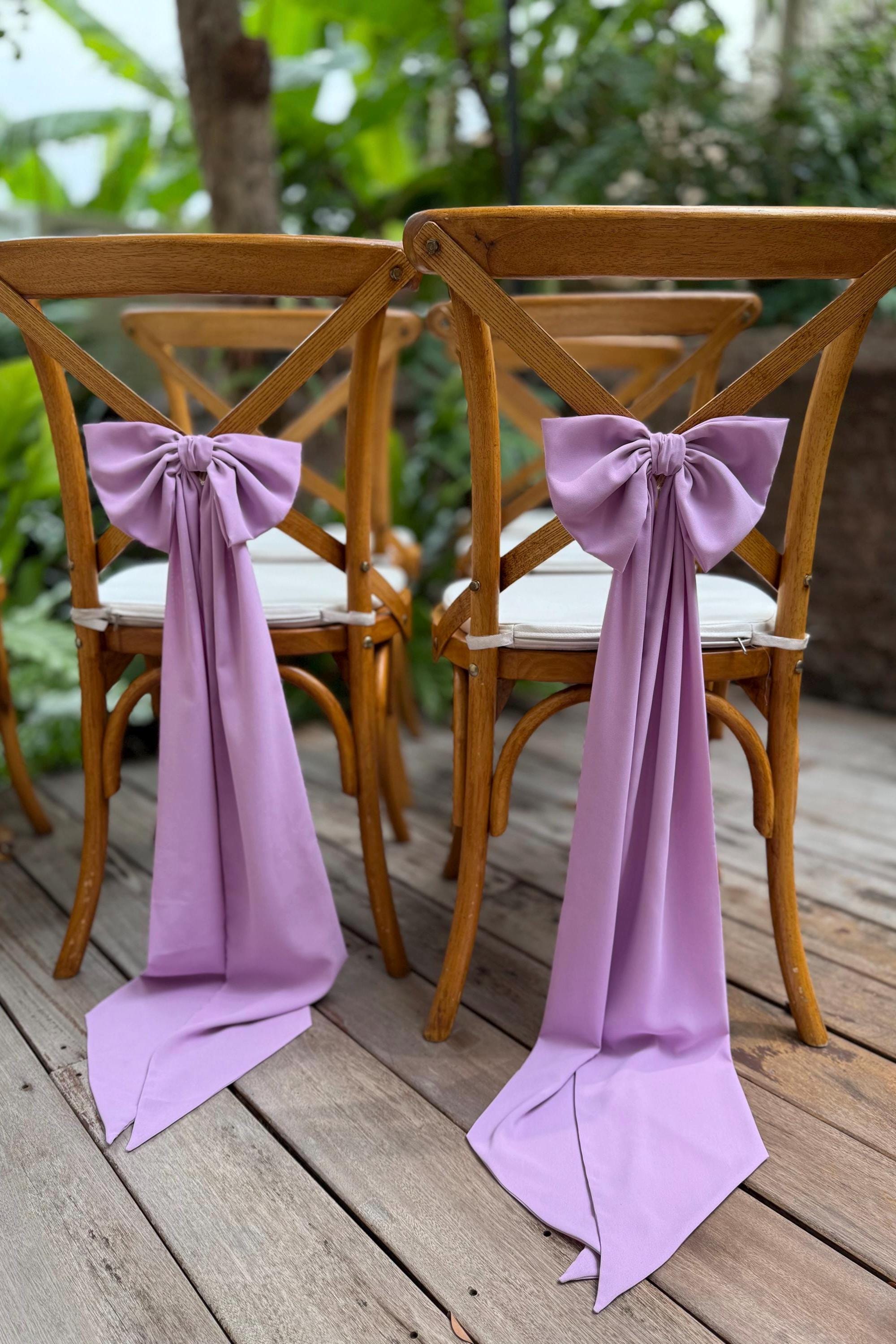25 Fusciacche Per Sedie In Organza Blu Bambino – Nastro Per Matrimoni, Battesimi E Feste (17x280cm)