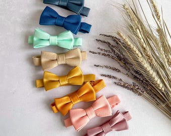 Children Bow tie with Adjustable strap Ring Bearer Bow tie Pageboy Wedding Bowtie Baby Boy Accessory Photoshoot Prop