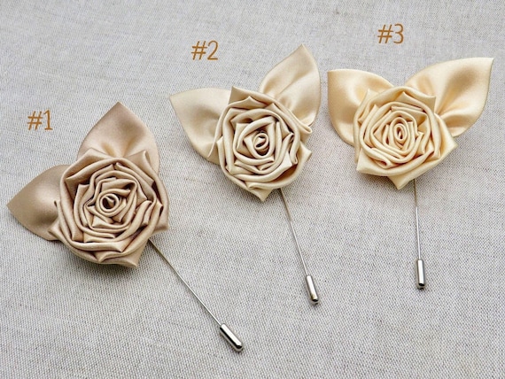 SATIN ROSE BROOCH STEEL BLUE SATIN ROSE BROOCH STEEL BLUE