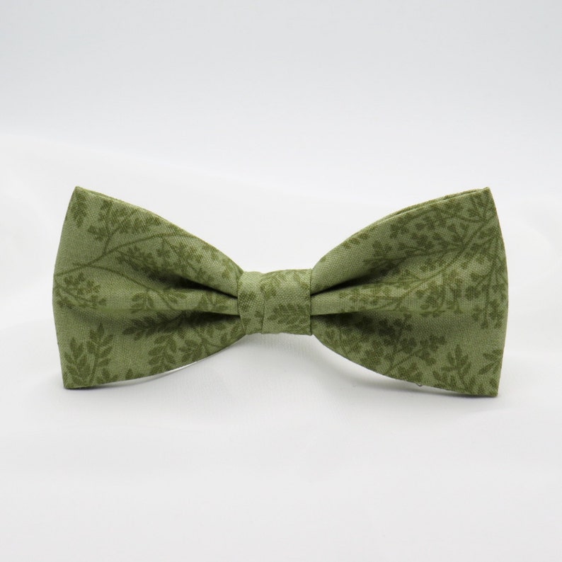 Mens Sage Olive Green Leave Floral Bow Tie Bowtie Pre Tied - Etsy UK