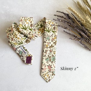 Men's Floral Tie Combo Set - Skinny Cotton Necktie With Matching Pocket Square (Jade Green)