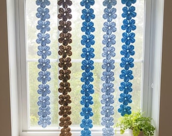 Spring Flower Fall Garland, Colorful Garland, Window and Door Garland Home Decor Crochet Pattern PDF Download