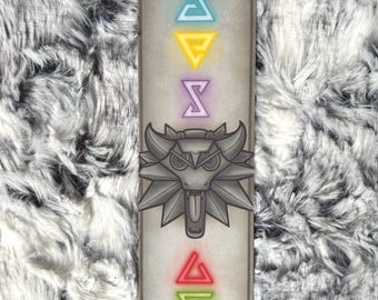 Witcher Games Wolf Medallion Spell Signs Inspired Bookmark