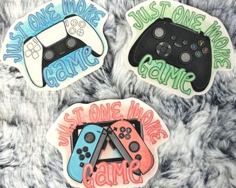 Just One More Game Gaming Console Controller Sticker