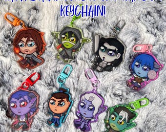 Critical Role The Mighty Nein Chibi Acrylic Keychain / Charm Blind Mystery Bag