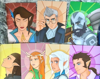 Vox Machina A5 Portrait Prints: Critical Role Fan Art