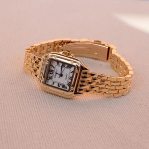 Vintage-Inspired Gold Dainty Watch|Minimalist Women's Old Money Timepiece|Grealy| Stainless Steel Gold Watch|Gift for Her|Classic Gold Watch
