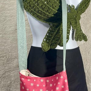 Daisy print shoulder tote/bag with liner