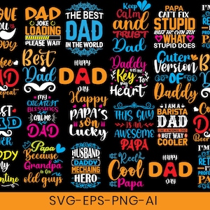 Lot SVG fête des pères, papa SVG, papa, meilleur papa jamais svg, étiquette de whisky, sublimation de bonne fête des pères, fichier coupe Cricut, Silhouette
