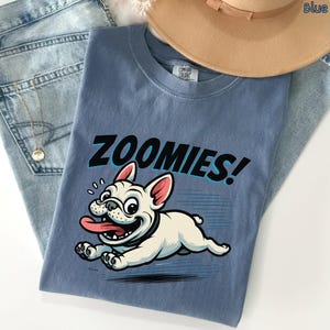 Funny Bulldog Zoomies T-Shirt, Cute Running Dog Tee, Cartoon Dog Lover Shirt, Hyper Bulldog Gift, Pet Parent Apparel, Zoomies Dog Shirt