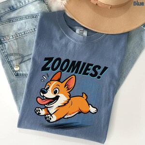 Corgi Zoomies Shirt, Funny Corgi Lover Gift, Running Dog Cartoon Tee, Pembroke Corgi T-Shirt, Short Legs Fast Dog Humor Shirt, Zoomie Mode