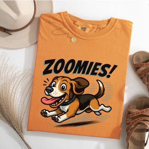 Funny Beagle Zoomies T-Shirt, Cute Running Dog, Cartoon Beagle Dog Lover Shirt, Hyper Pup Gift, Pet Parent Humor Tee, Zoomies Beagle Shirt