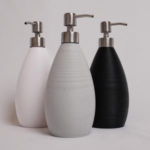 Modern Soap Dispenser – Refillable Bottle with Stainless Steel Pump for Kitchen or Bathroom