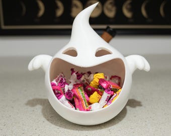 Spooky Ghost Candy Bowl – Halloween Decorative Dish