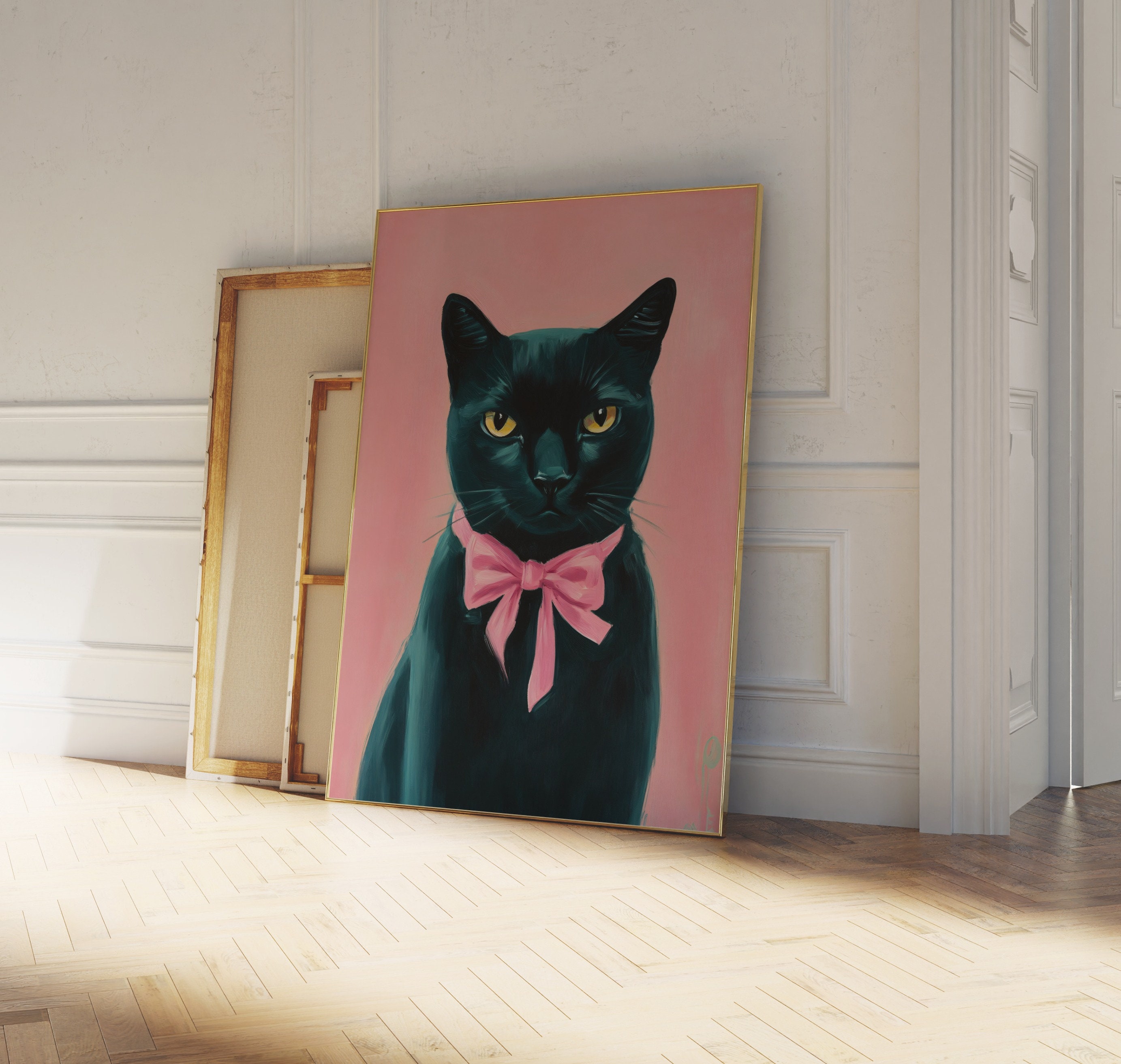 Collana con ciondolo gotico per Halloween a forma di gatto nero all